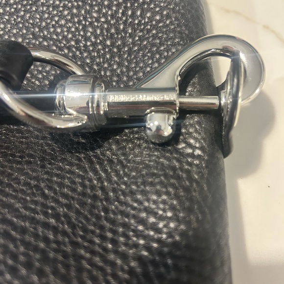 Rebecca Minkoff black pebbled leather backpack with silver hardware - Picture 3 of 6